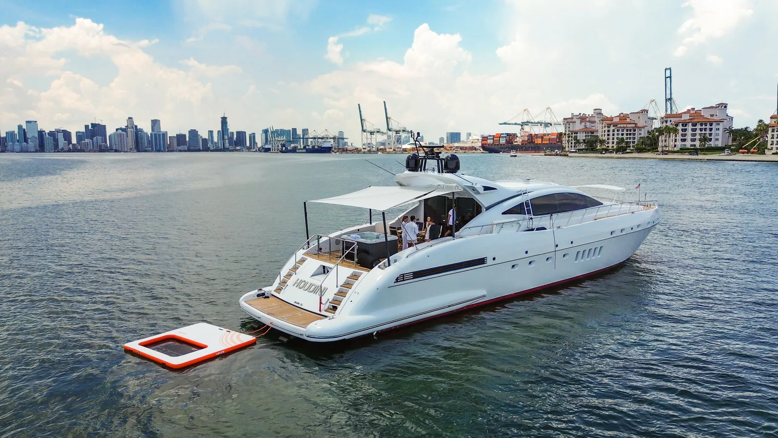 95 foot Mangusta Houdini yacht charter in Miami